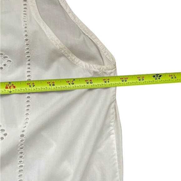 Vintage Lone Ranger 1990s Paisley Eyelet Collared Sleeveless Dress (size 1) - Picture 6 of 7